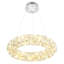 Luminaire suspendu réglable rond en cristal de 24 po K9