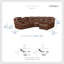Canapé modulaire en similicuir de 101 po avec méridienne droite Denby-1297216592-1297216590