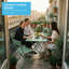 Steel Patio Dining Set Table,-132973460