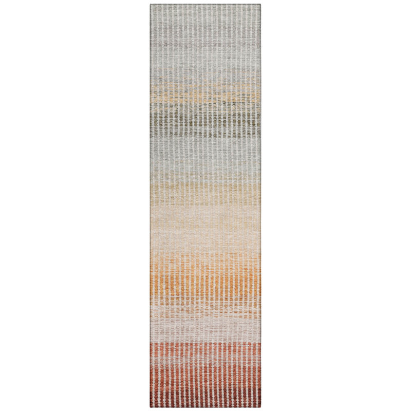 Machine Washable Indoor/Outdoor Chantille ACN2313 Stripes Rug, Runner 2'3" x 7'6"