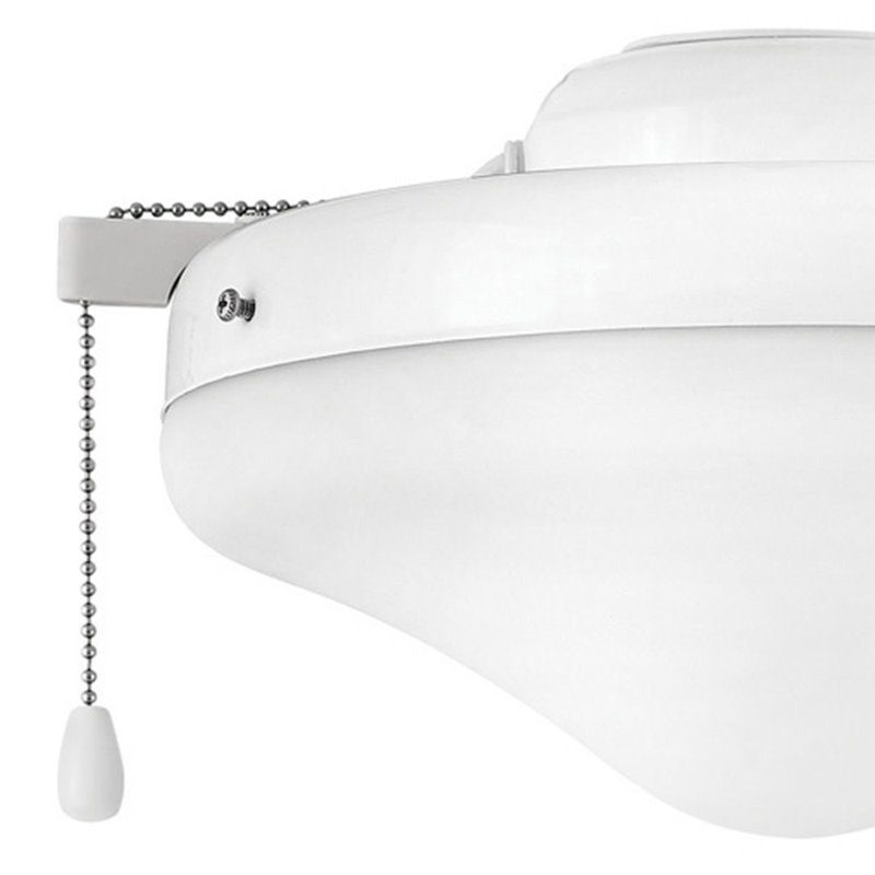 Glass Ceiling Fan Light Kit, Appliance White