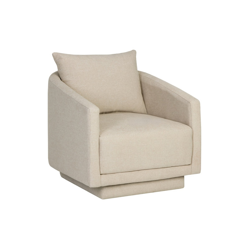 Armchair, Cream Polyester