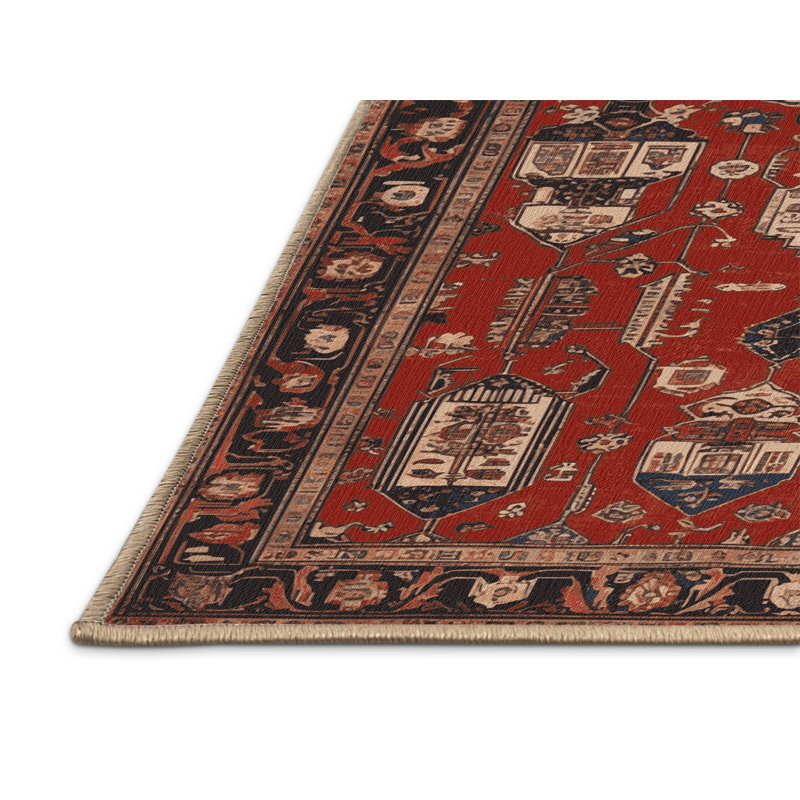 Tapis brun lavable à la machine, Rectangle 6 pi x 9 pi