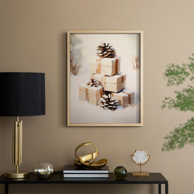 Christmas Holiday Art -Series 2-CCCXIV Framed Print - Solid Wood
