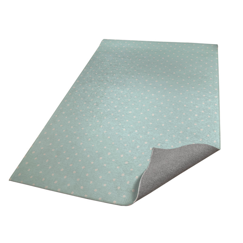 Leo Kids Play Mat, Rectangle 3' x 5', Light Blue/Blue