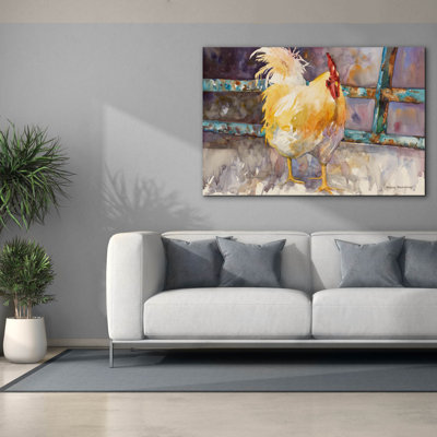 August Grove® 'Rooster Fence' by Annelein Beukenkamp Canvas Wall Art