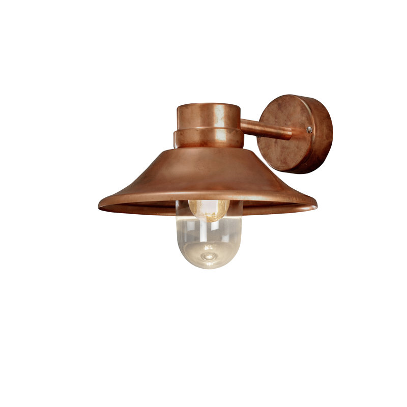 Copper 26.5cm H Outdoor Wall Lantern, Bronze