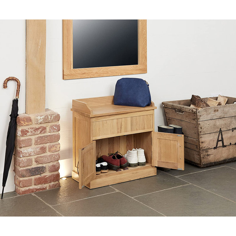 Solid Wood Storage Bench