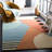 Abstract Hand-Tufted Wool Gold Area Rug-697383078