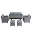 Canapé d'extérieur en rotin de jardin pour l'extérieur 6 pièces Topmax-1781154446
