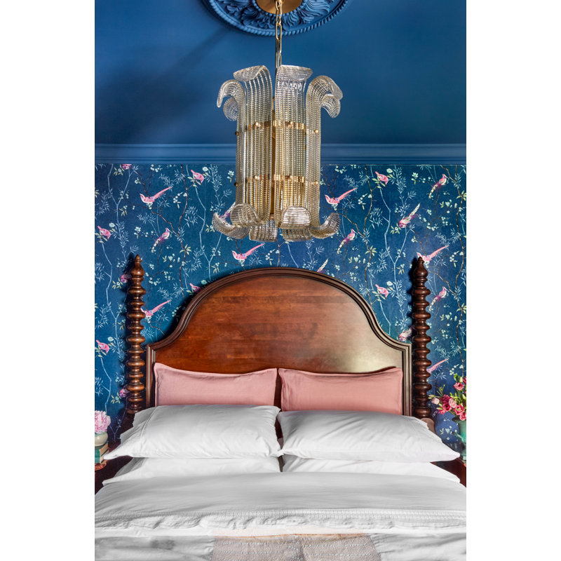 Brasher 4 - Light Chandelier, Aged Brass