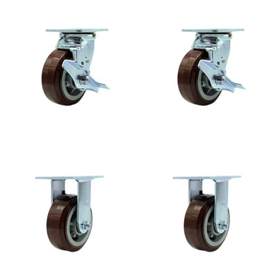 Urethane Caster Set with Ball Bearings