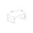 Modern Coffee Table with Metal Legs, White & Silver, 35.4 x 23.6 x 15.7 Inches | 100% Melamine Coated Particle Board, Thickness: 0.7 Inches | Stylish Industrial Design for Living Room & Home Spaces-1767408089-1767408090