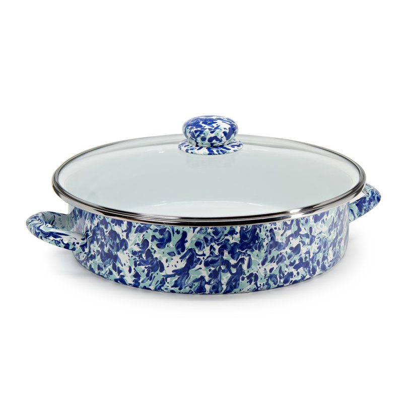 Ocean 5 Quarts Non-Stick Enamelware Saute Pan with Lid