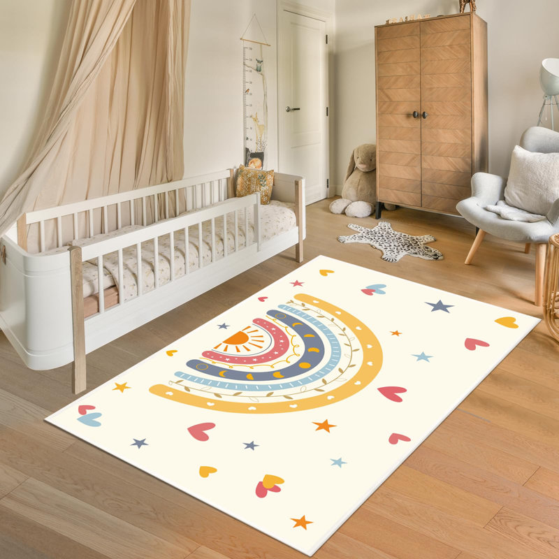 Rainbow Area Rug, Rectangle 2'11" x 4'11"
