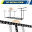 Support de rangement supérieur pour garage 4 x 8 pi - Étagère de plafond réglable, capacité de 700 lb, noir