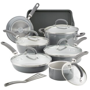 Magma Ceramica 10-Piece Induction Compatible Nesting Cookware Set, Silver
