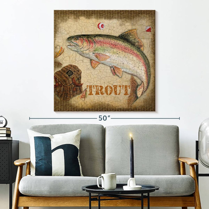 Senne Trout Catch, 33" H x 33" W