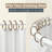 Solid Plastic Shower Curtain Hooks Rings-15866125