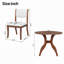 Ensemble de table de salle à manger 39,4 po en bois massif avec 2 chaises et un plateau de table incrusté, pieds élégants et courbés pour la cuisine et la salle à manger-329057733