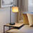 Veradi 23” Modern Arched Small Table Lamp with Bulb,Rotary Dimmer Switch Desk Lamp with with Adjustable Shade（Set of 2)