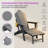 HDPE Folding Adirondack Chair Lounge with Ottoman & Ergonomic Design-280055515