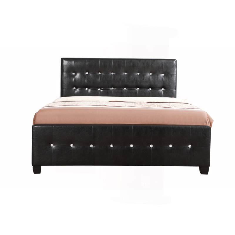 Lit double transitionnel noir pour espaces modernes