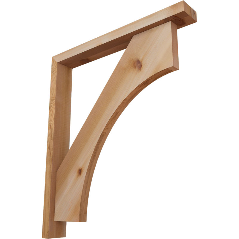 Westlake Block Bracket w/ Offset Brace, 30 x 26, 3 1/2"W Western Red Cedar (Smooth)