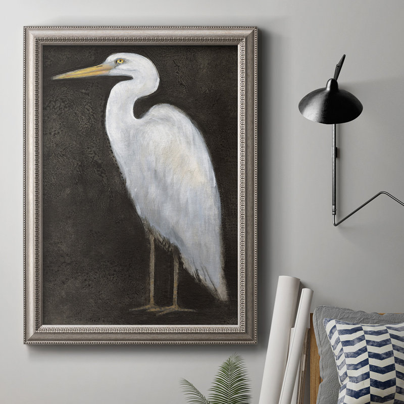 " White Heron Portrait II ", 20" H x 16" W x 2.5" D