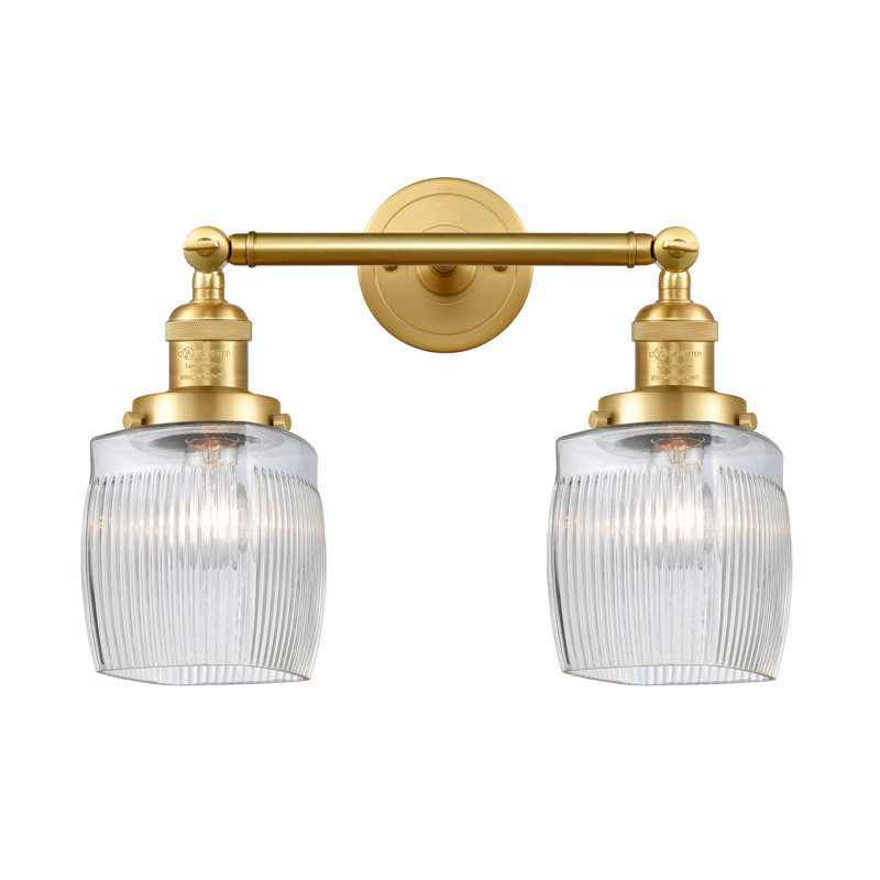 Éclairage pour salle de bain à intensité variable 2 lumières Mireya, Ampoule DEL 6 watts Vinage, Or satiné