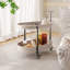 Table d'appoint roulante avec roulettes, ovale