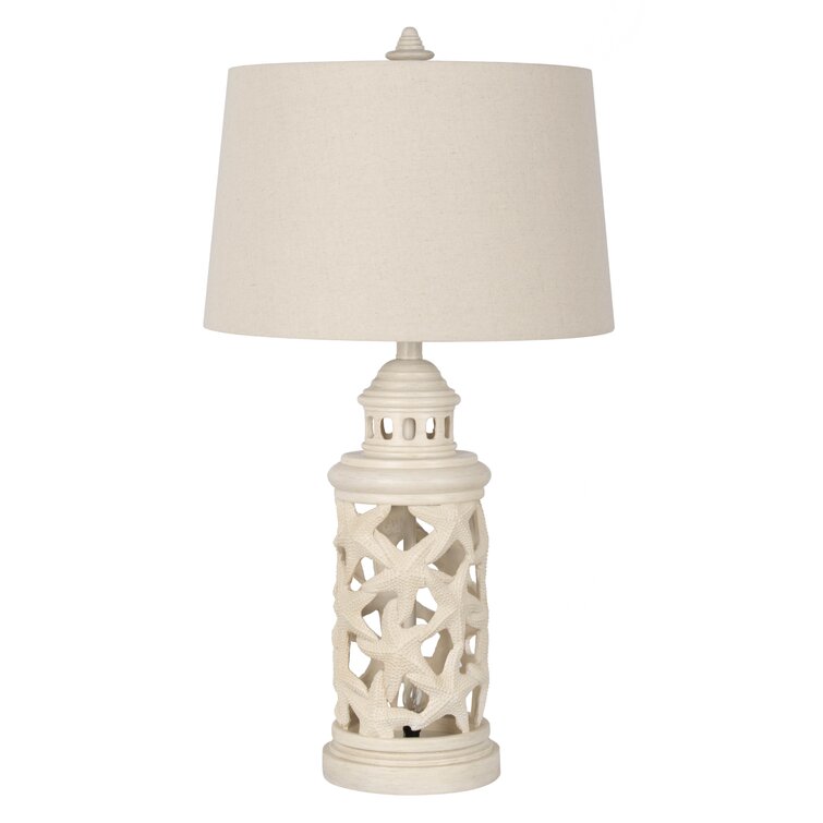 Rosecliff Heights Polyresin Table Lamp with Night Light | Wayfair