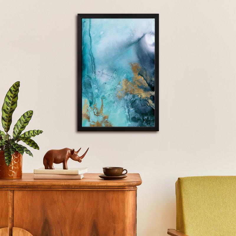 «Gold Under The Sea I» par Eva Watts, H 32 po x l 24 po