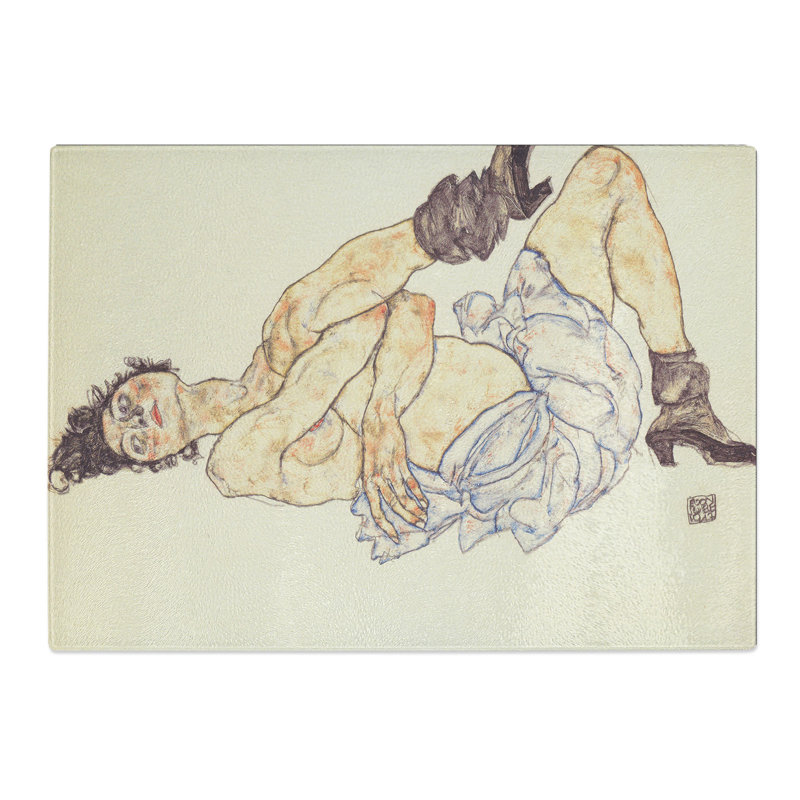 Portrait of a Woman Vol.5 by Egon Schiele Chopping Board, 0.4cm H x 20cm W x 28.5cm L