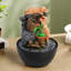 Ornement fontaine chiot
