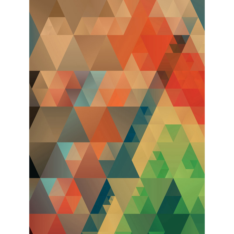 Abstract Composition 538 Print by Angel Estevez, Black Framed Canvas, 32" H x 24" W