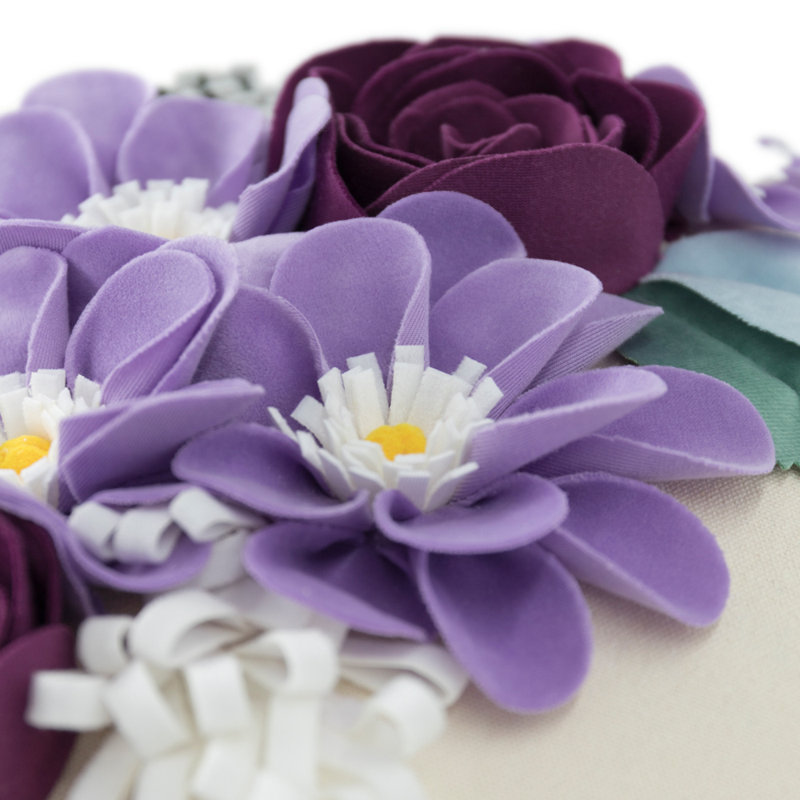 Housse de coussin  3D Flower, Mauve