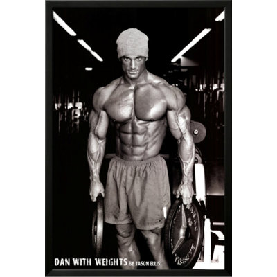 «Dan with Weights» par Jason Ellis, reproduction de photo encadrée