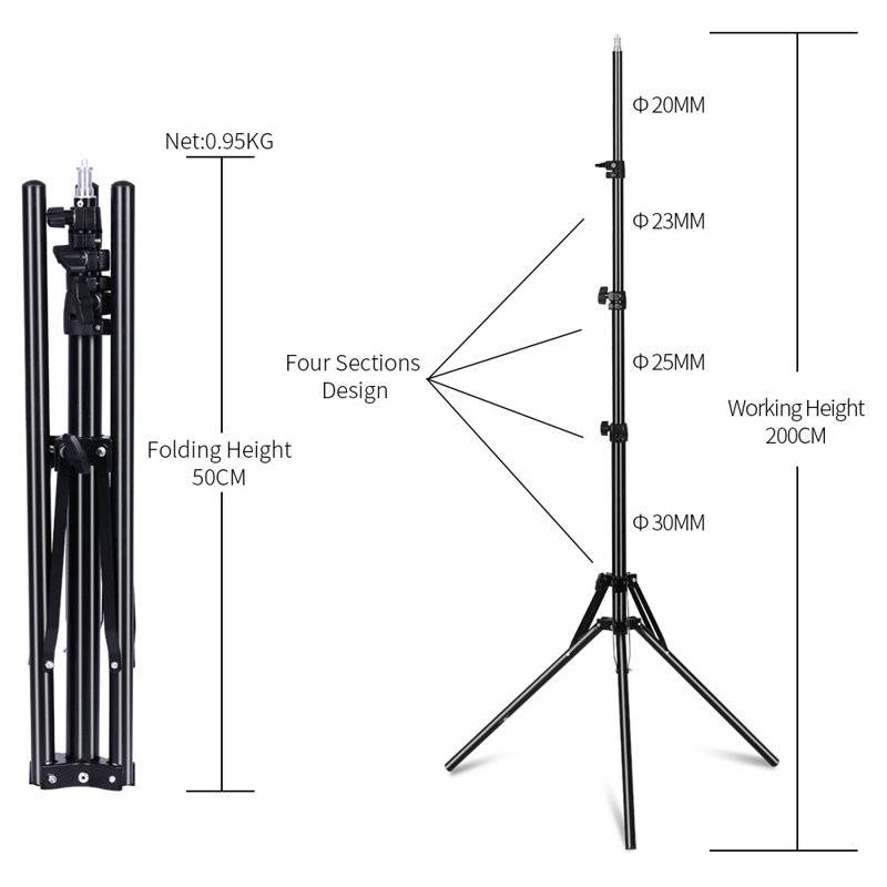 LED Ring Video Continuous Lighting Kit