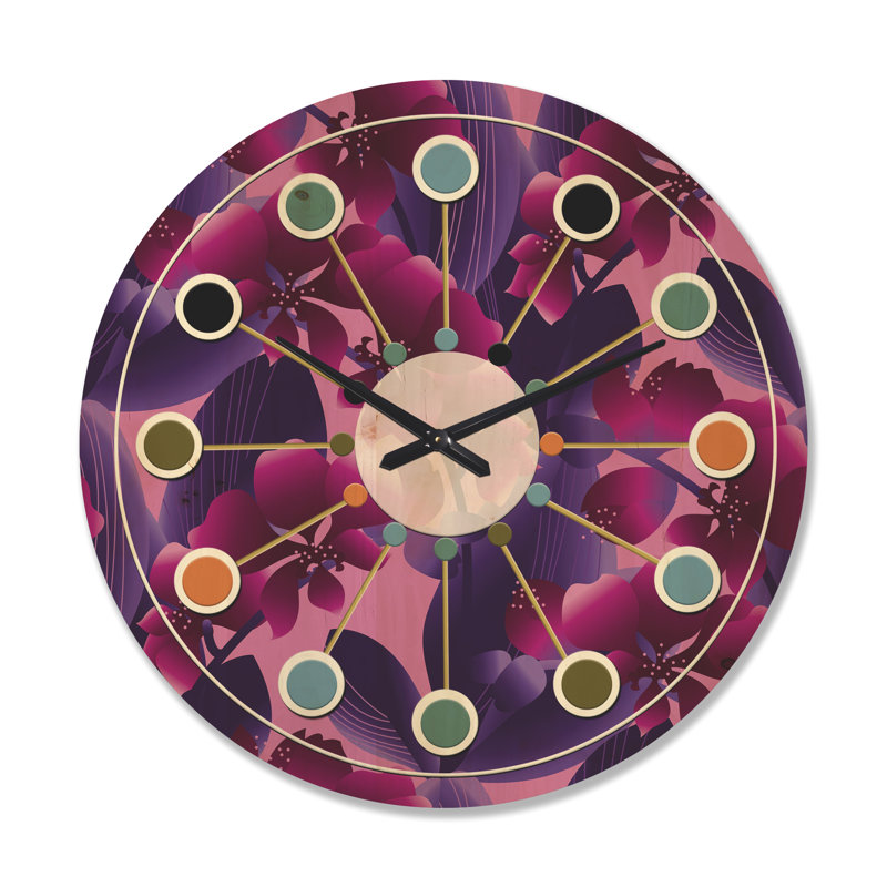 Horloge murale Orchid Blossom, Très grand