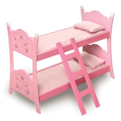 Blossoms and Butterflies Doll Bunk Bed with Ladder