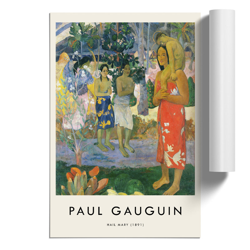 Hail Mary by Paul Gauguin - No Frame Painting, 59cm H x 42cm W x 0.1cm D