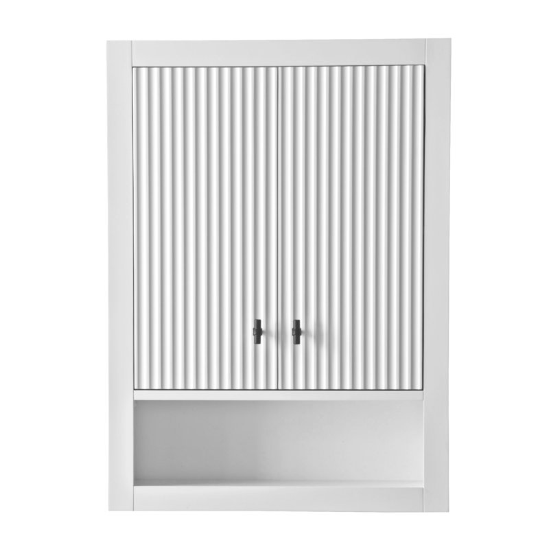 Wall Bathroom Shelves, White, Matte Black