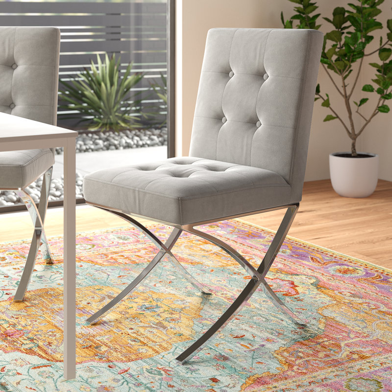 Chaise d'appoint rembourrée Walsh, Gris