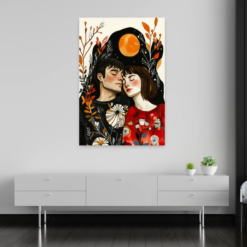 Art mural d'automne au clair de lune, H 60 po x l 40 po