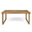 Table de salle à manger en bois 69 po Natural Natural Finish pour un festin mémorable avec une finition idéale