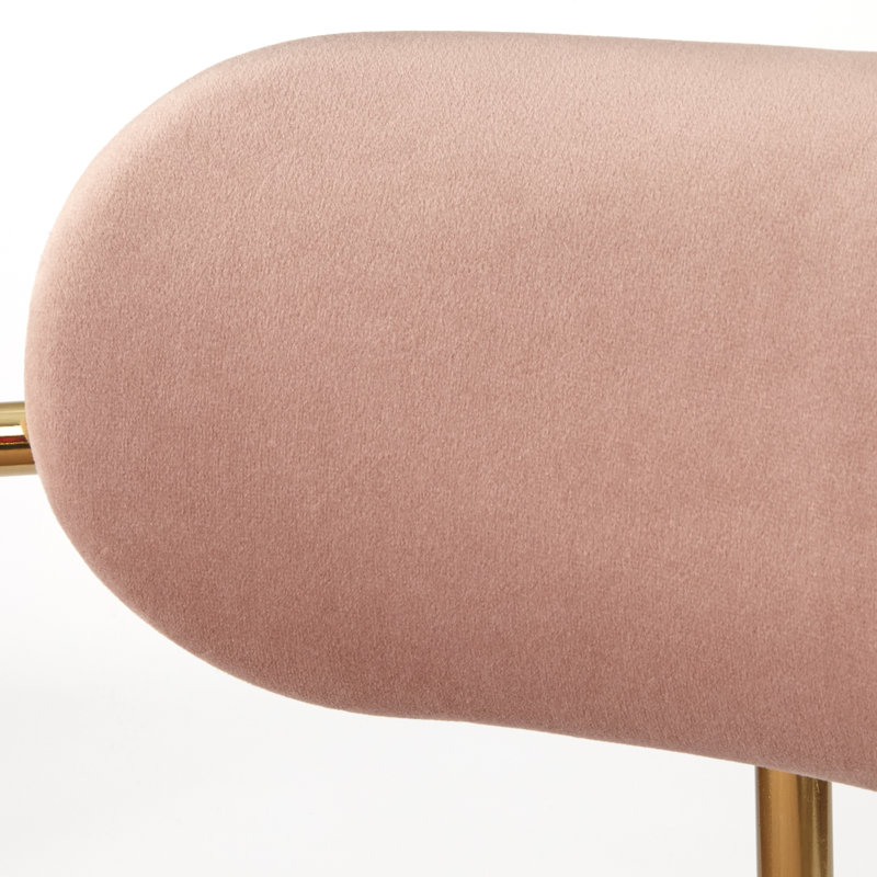 Carrigan 18.5'' H Velvet Upholstered Dining Chair, Pink