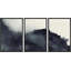 «Triptych Faded Gradient Zen Ink Dots Abstract», reproduction d'art sur toile encadrée 3 pièces-1390862901-1432048523