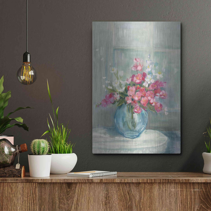 «Spring Bouquet I» par Carol Rowan, art mural en métal, 12 po x 16 po, H 16 po x l 12 po