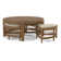 Raffles Rattan Cocktail Table with Benches